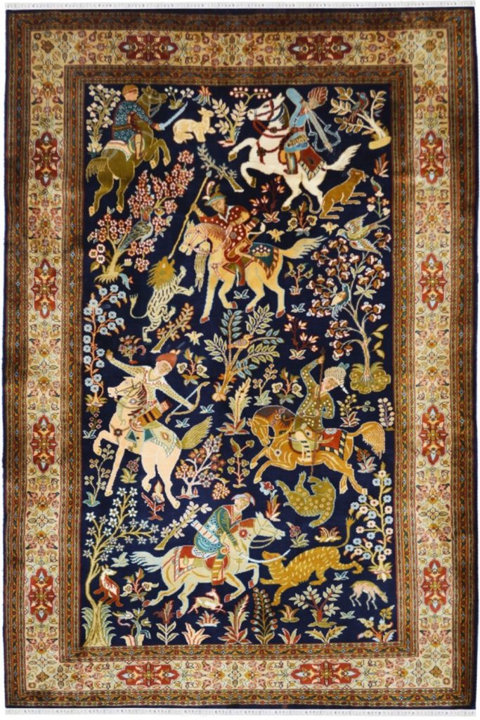 Buy Hunting Royale Emperor silk area Rug at best Price- Yak Carpet