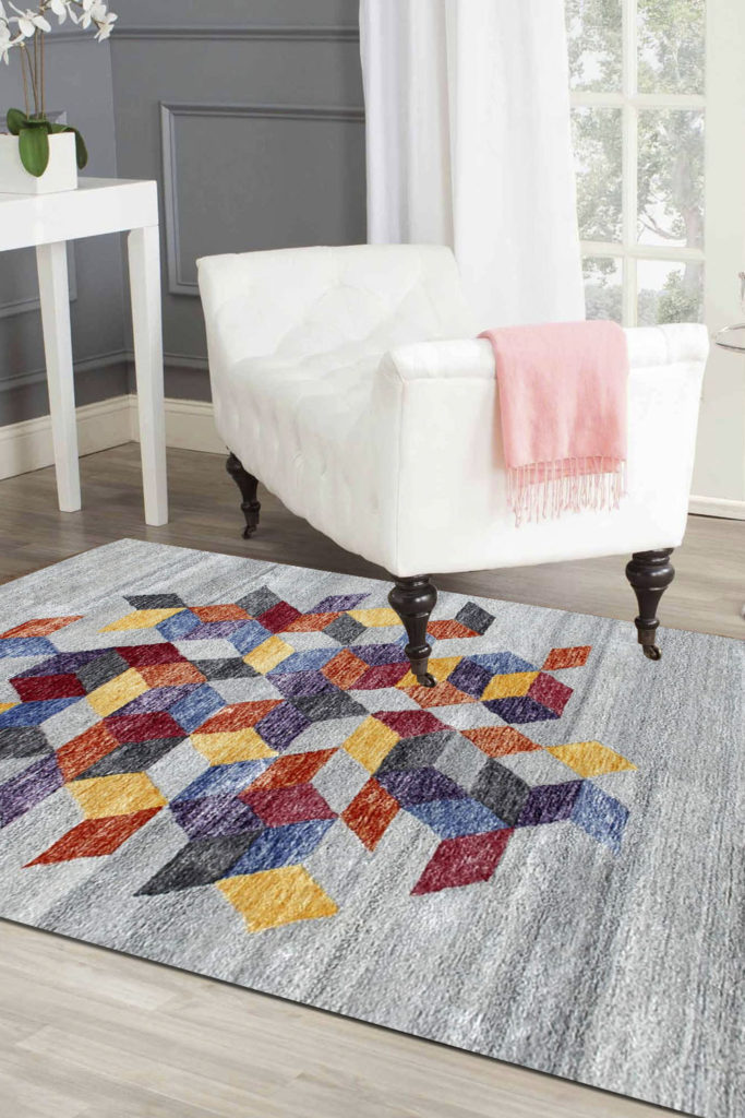 Buy Vibrant Hexagonal custom carpet at best price- Yak Carpet India