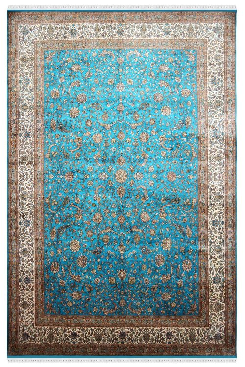4 x 6 Silk Area Rug Rust, Kashmir Silk Rug